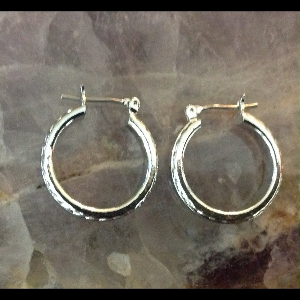 Silver Hoops - Picture 2 of 3